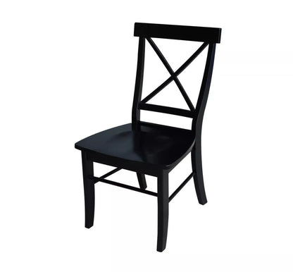 Dining Set 3 Piece Round Dining Table with 2 X-Back Chairs