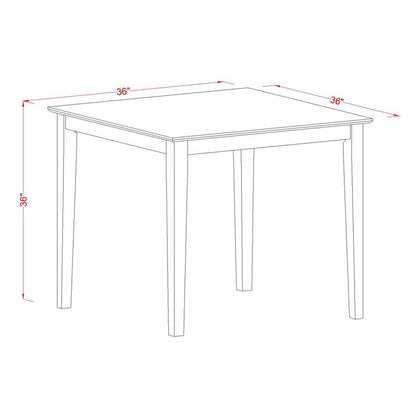 Dining Set 3 Piece Slat Back Dining Table Set