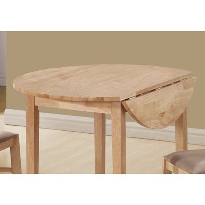Dining Set 3 Piece Wooden Round Dining Table Set