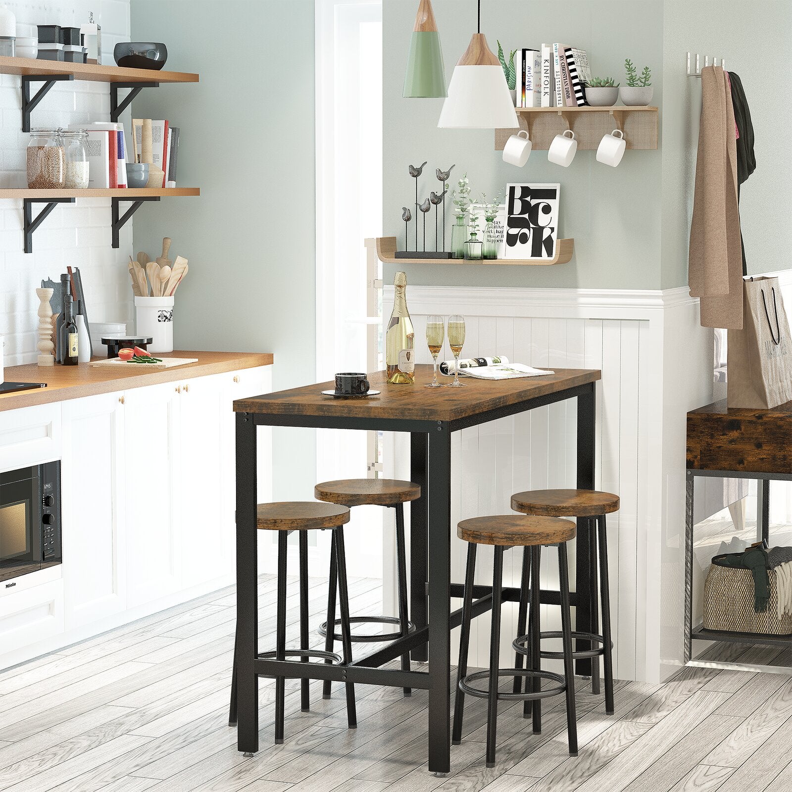 Dining Set: 4 - Person Counter Height Dining Set