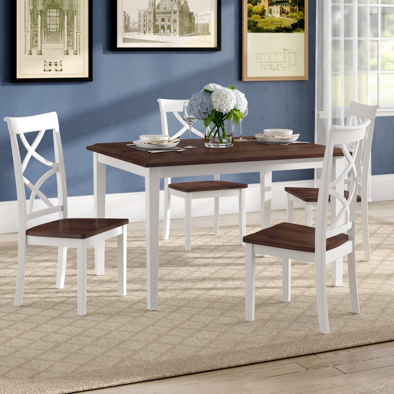 Dining Set : 4 - Person Solid Wood Dining Set