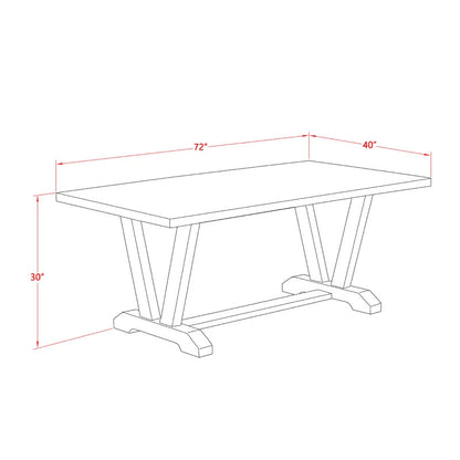Dining Set: 8 Seater Acacia Solid Wood Dining Set