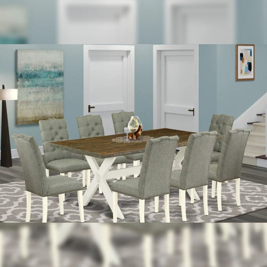 Dining Set Acacia Solid Wood 8 Seater Dining Set