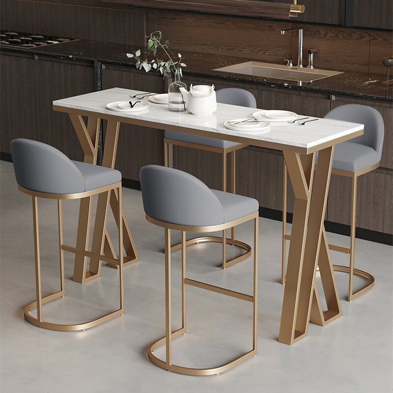 Dining Set: Bar Height 4 Seater Dining Set