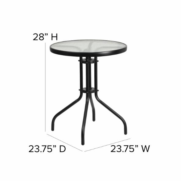 Dining Set: Biyok 2 Seater Aluminum Patio Dining Set with Slat Stack Chairs