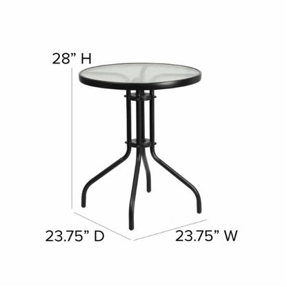 Dining Set: Biyok 2 Seater Aluminum Patio Dining Set with Slat Stack Chairs