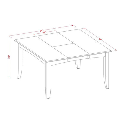 Dining Set: Butterfly Leaf Rubberwood Dining Set