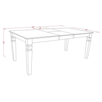 Dining Set: Butterfly Leaf Rubberwood Solid Wood Dining Set