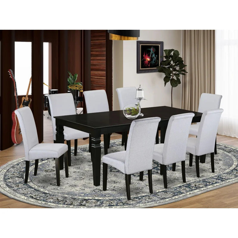 Dining Set: Butterfly Leaf Rubberwood Solid Wood Dining Set