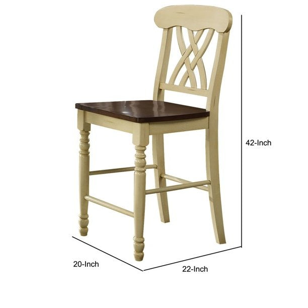 Dining Set Buttermilk Counter Height 6 Seater Dining Set