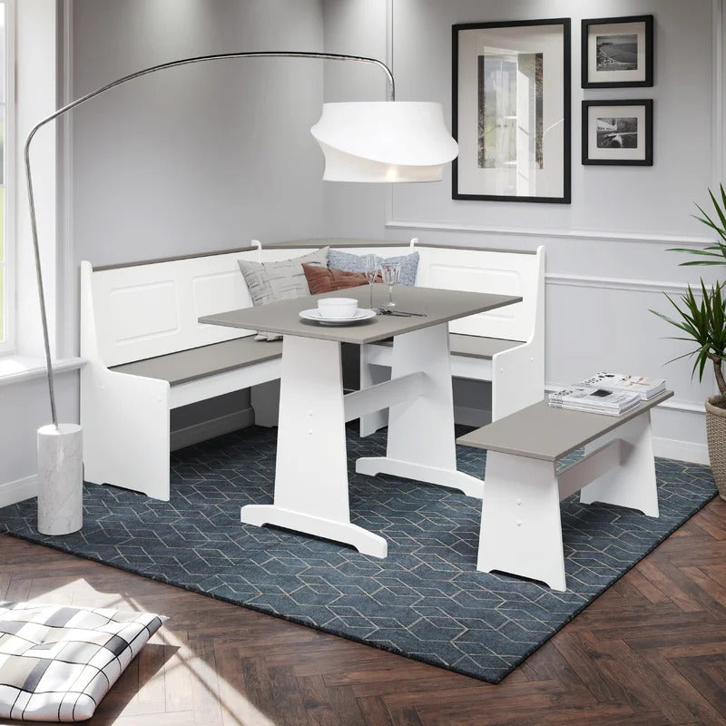 Dining Set: Dining Table with 6 Chairs Breakfast Dining Set