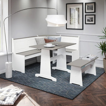 Dining Set: Dining Table with 6 Chairs Breakfast Dining Set