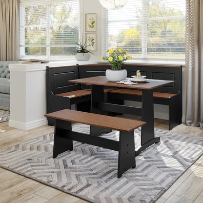 Dining Set: Dining Table with 6 Chairs Breakfast Dining Set