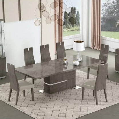 Dining Set Dining Table with 6 Chairs Butterfly Leaf Dining Set