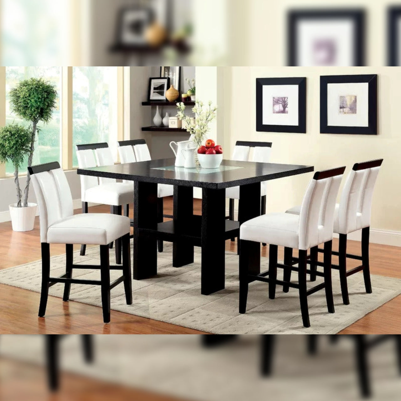 Dining Set Dining Table with 6 Chairs Counter Height Dining Set
