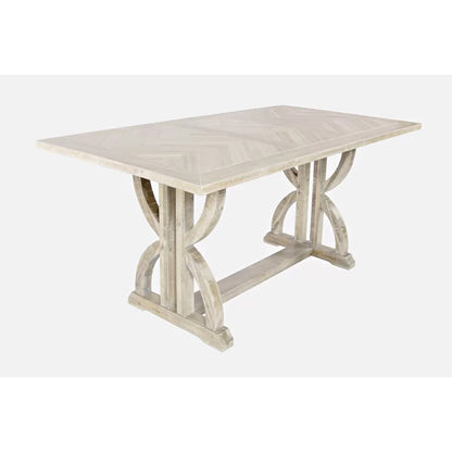  Dining Set: Dining Table with 6 Chairs Counter Height  Dining Set