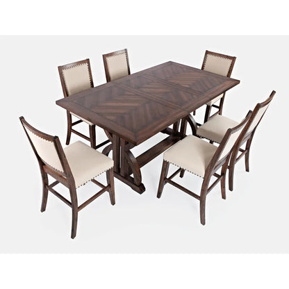  Dining Set: Dining Table with 6 Chairs Counter Height  Dining Set