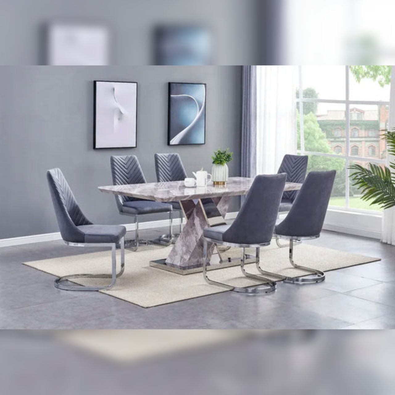 Dining Set Dining Table with 6 Chairs Dining Set