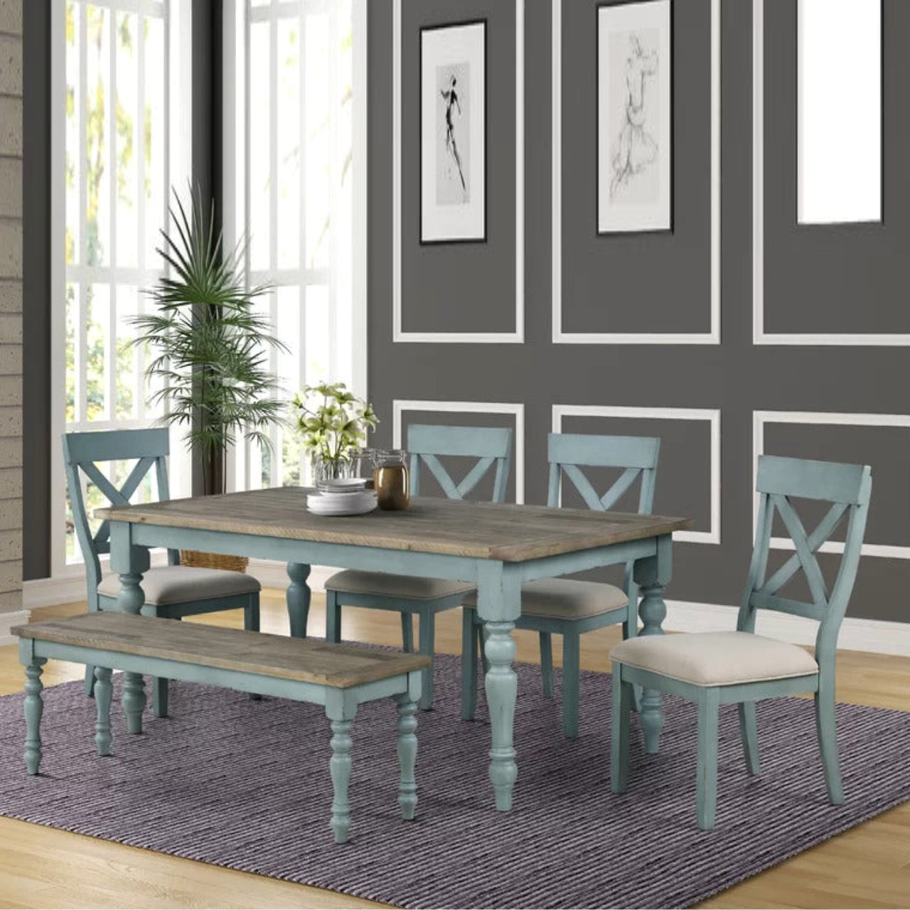 Dining Set Dining Table with 6 Chairs Dining Set