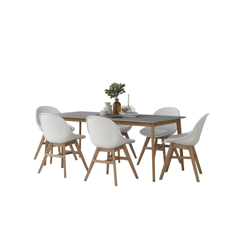 Dining Set: Dining Table with 6 Chairs Dining Set