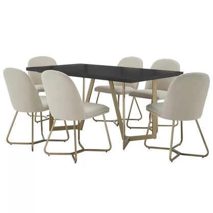 Dining Set: Dining Table with 6 Chairs Dining Set