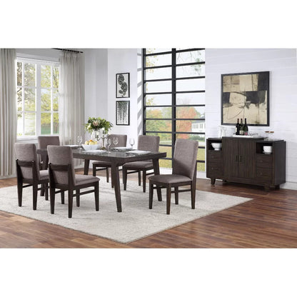 Dining Set: Dining Table with 6 Chairs Dining Set