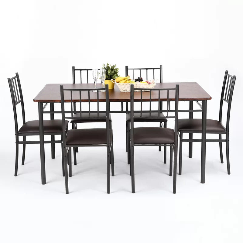 Dining Set: Dining Table with 6 Chairs Dining Set