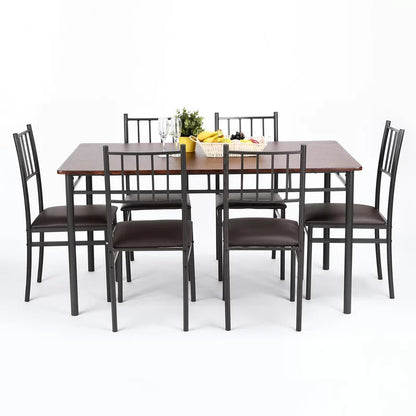 Dining Set: Dining Table with 6 Chairs Dining Set