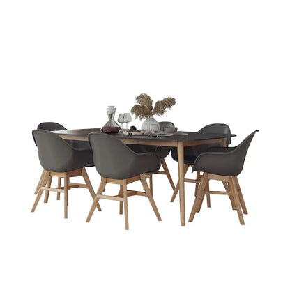 Dining Set: Dining Table with 6 Chairs Dining Set