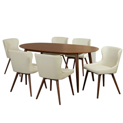 Dining Set: Dining Table with 6 Chairs Dining Set