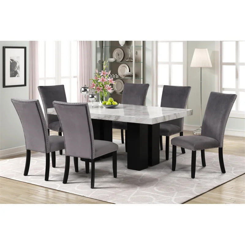 Dining Set: Dining Table with 6 Chairs Dining Set