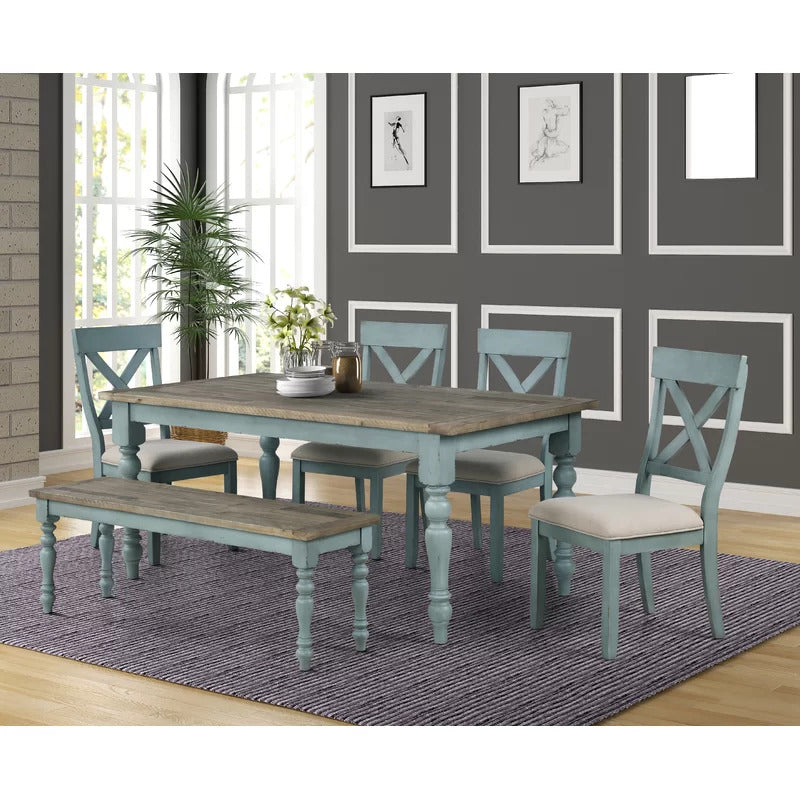 Dining Set: Dining Table with 6 Chairs Dining Set