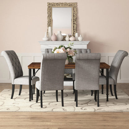 Dining Set: Dining Table with 6 Chairs Dining Set