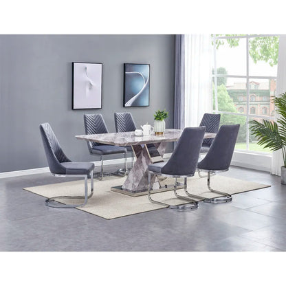 Dining Set: Dining Table with 6 Chairs Dining Set