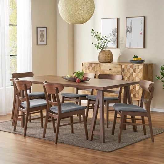 Dining Set: Dining Table with 6 Chairs Dining Set