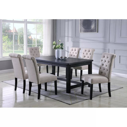 Dining Set: Dining Table with 6 Chairs Dining Set