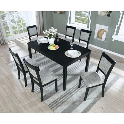 Dining Set: Dining Table with 6 Chairs Dining Set