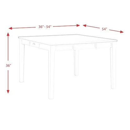 Dining Set: Dining Table with 6 Chairs Rubberwood Solid Wood Dining Set