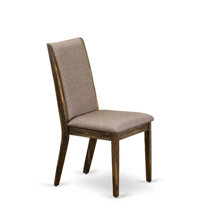Dining Set: Dining Table with 4 Chairs Rubberwood Solid Wood Dining Set