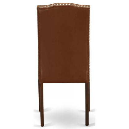 Dining Set: Dining Table with 6 Chairs Rubberwood Solid Wood Dining Set