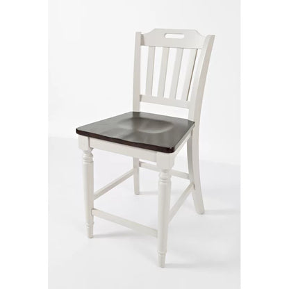 Dining Set: Dining Table with 6 Chairs Rubberwood Solid Wood Dining Set