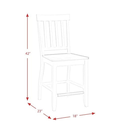 Dining Set: Dining Table with 6 Chairs Rubberwood Solid Wood Dining Set