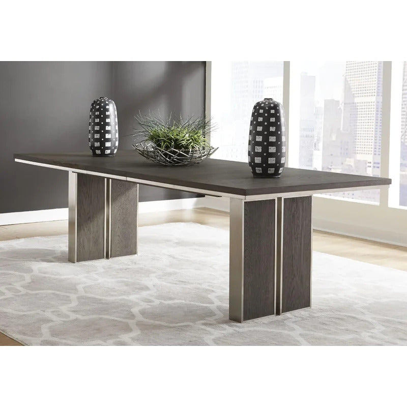 Dining Set: Dining Table with 6 Chairs Solid Oak Dining Set