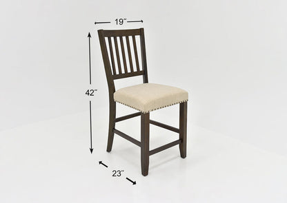 Dining Set: Dining Table with 6 Chairs Solid Pine Dining Set