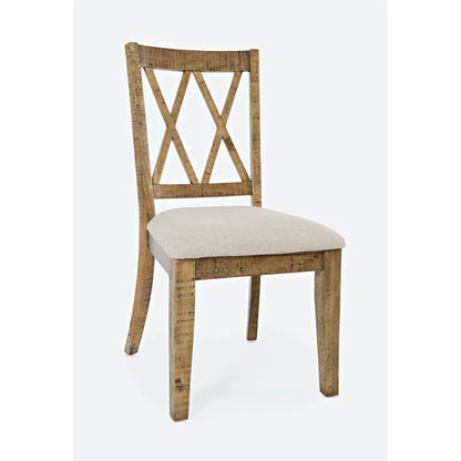Dining Set: Dining Table with 6 Chairs Solid Pine Dining Set