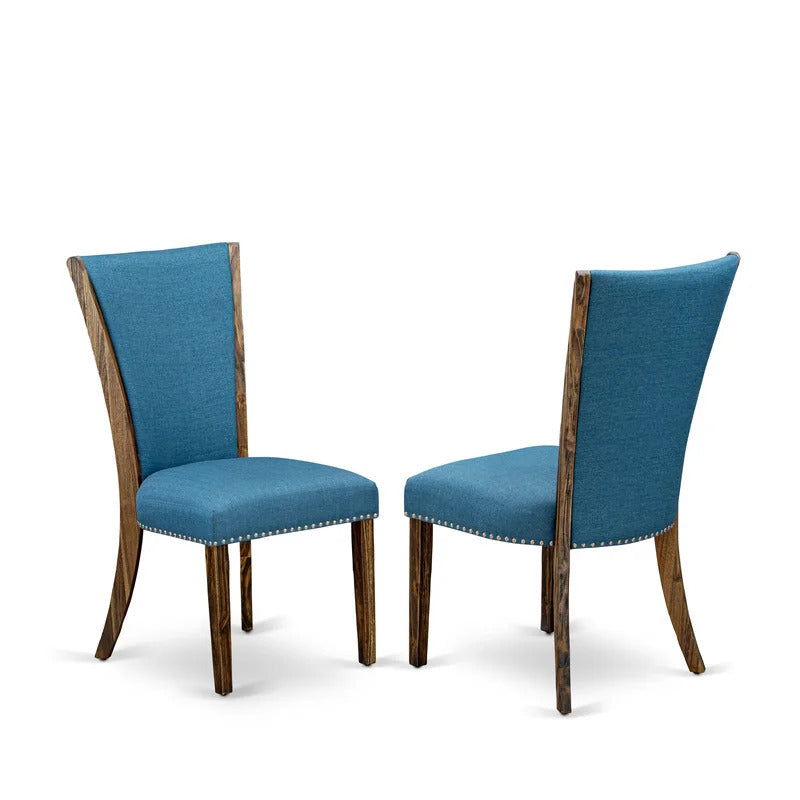 Dining Set: Dining Table with 6 Chairs Solid Wood Dining Set