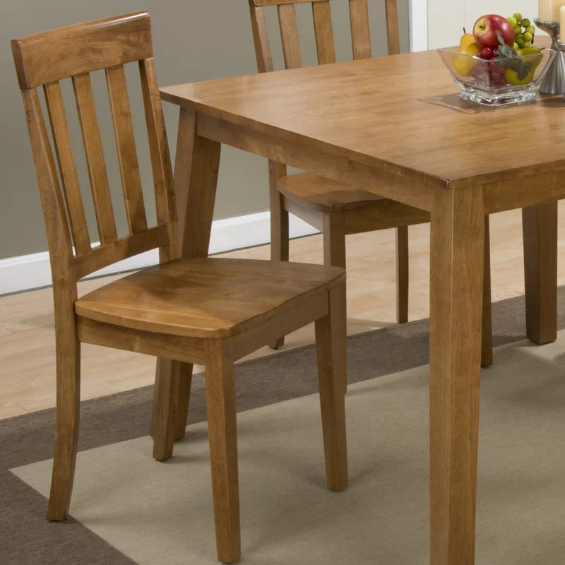 Dining Set: Dining Table with 6 Chairs Wood Dining Set