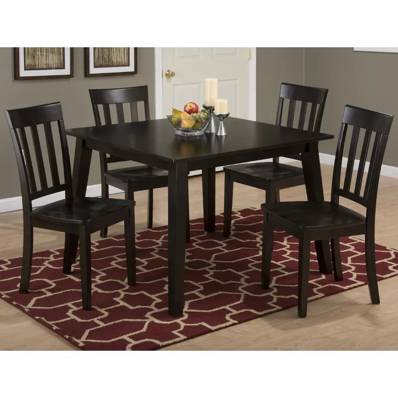 Dining Set: Dining Table with 6 Chairs Wood Dining Set