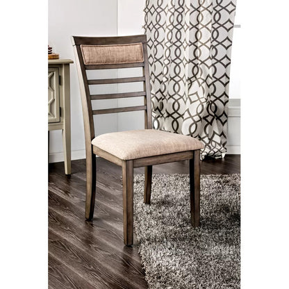 Dining Set: Dining Table with 6 Chairs Wood Dining Set