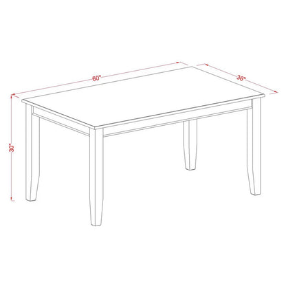 Dining Set: Dining Table with 4 Chairs Wood Dining Set